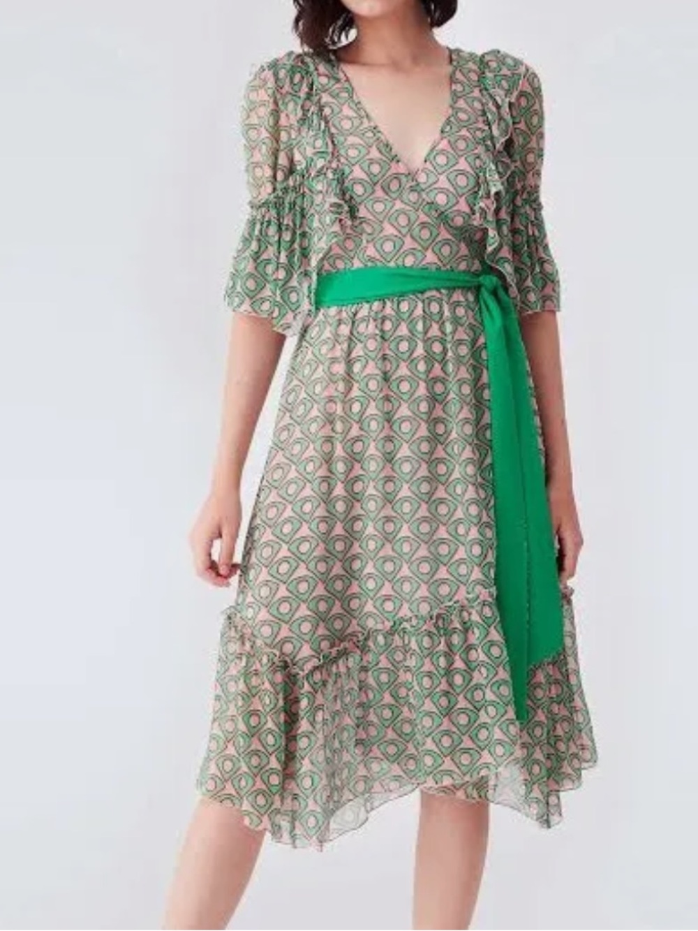 Diane Von Furstenberg Wrap Midi Dress